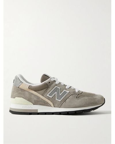 New Balance 996 Suede And Mesh Trainers - Grey