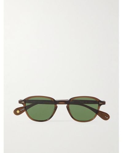 Garrett Leight Gilbert Sonnenbrille mit rundem Rahmen aus Azetat - Grün