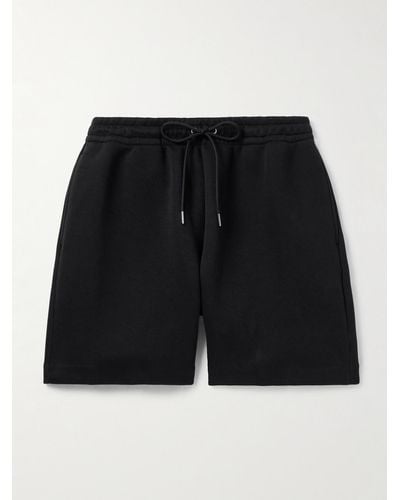 Nike Sportswear gerade geschnittene Shorts aus "Tech Fleece"-Material mit Kordelzugbund - Schwarz