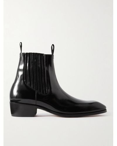Tom Ford Bailey Patent-leather Chelsea Boots - Black