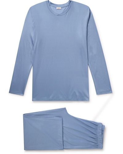 Zimmerli of Switzerland Lyocell Pajama Set - Blue