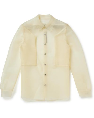 Rick Owens Leather Overshirt - White