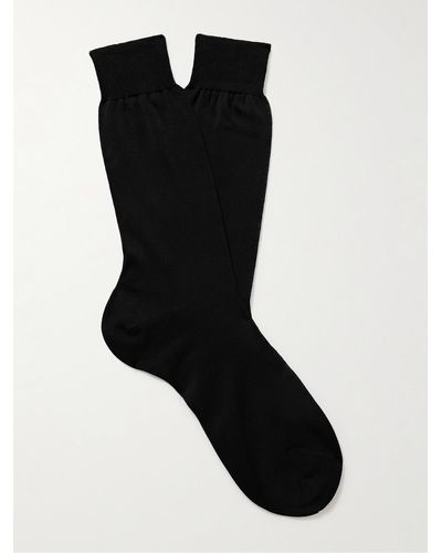 Anderson & Sheppard Cotton Socks - Black