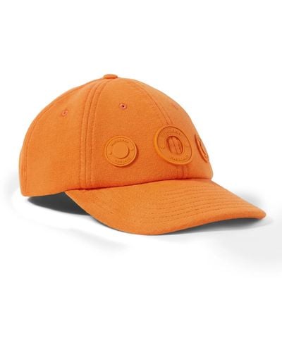 Burberry Logo-appliquéd Rubber-trimmed Cotton-jersey Baseball Cap - Orange