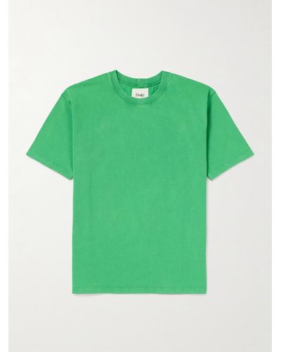Drake's T-Shirt aus Baumwoll-Jersey - Grün