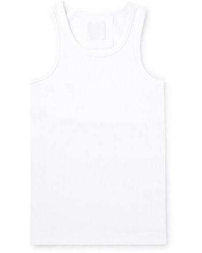Givenchy Slim-fit Ribbed Stretch-cotton Tank Top - White