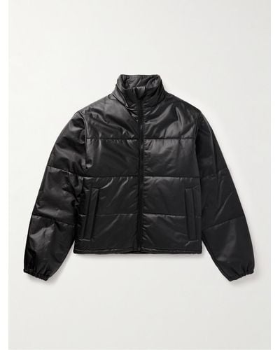 John Elliott Pico Quilted Leather Jacket - Black