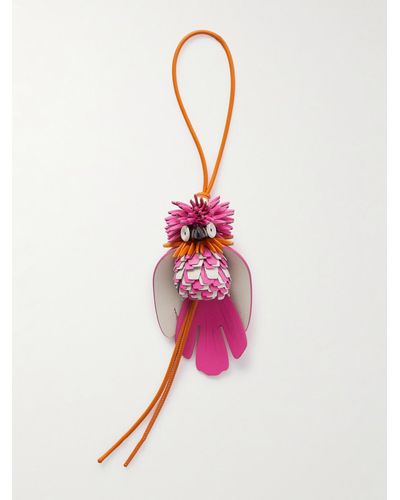 Loewe Paula's Ibiza Exotic Bird Schlüsselanhänger aus Leder - Pink