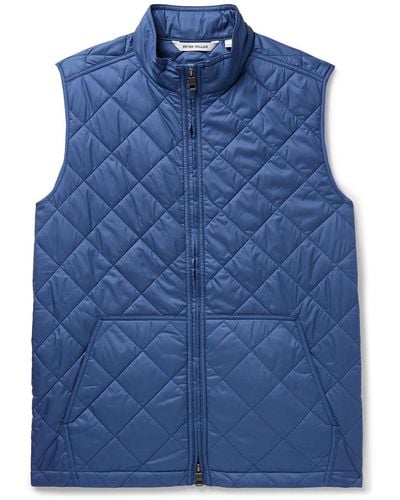 Peter Millar Bedford Padded Quilted Shell Gilet - Blue
