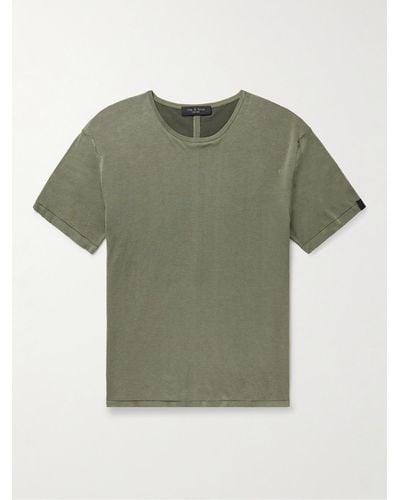 Rag & Bone Banks Double-faced Cotton-jersey T-shirt - Green
