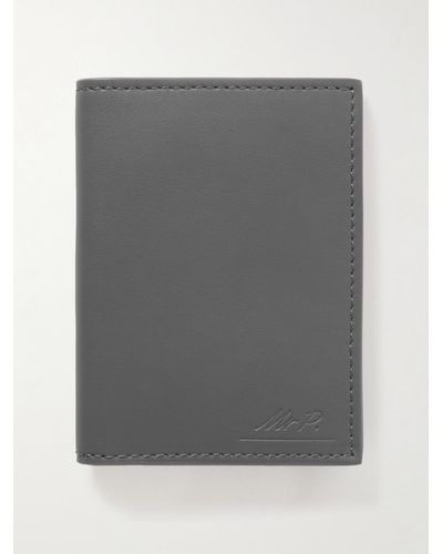 MR P. Harrison Full-grain Leather Cardholder - Grey