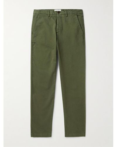 MR P. Straight-leg Cotton-twill Chinos - Green