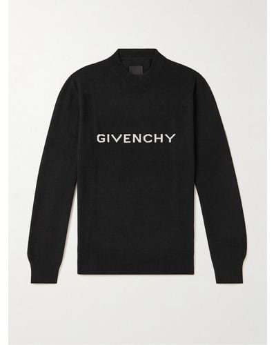 Givenchy Pullover in lana con logo a intarsio Archetype - Nero