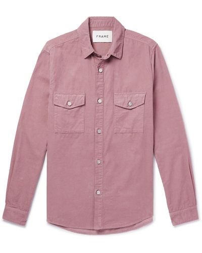 FRAME Cotton-corduroy Shirt - Pink