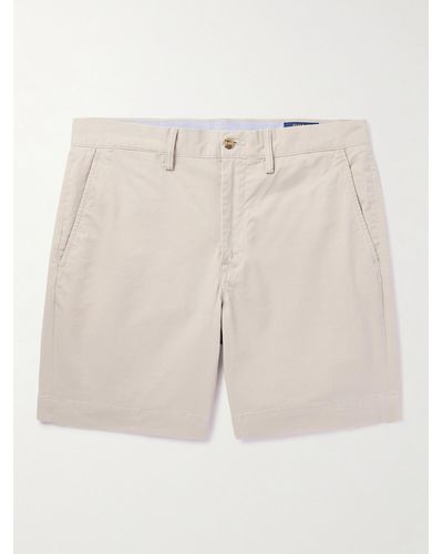 Polo Ralph Lauren Straight-leg Stretch-cotton Twill Shorts - Natural