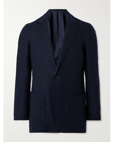 Sunspel Casely-hayford Ivan Wool Suit Jacket - Blue