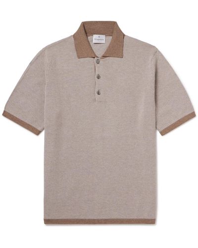 Kingsman Birdseye Cotton Polo Shirt - Gray
