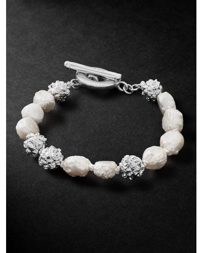 OUIE Pearl And Sterling Silver Bracelet - Black
