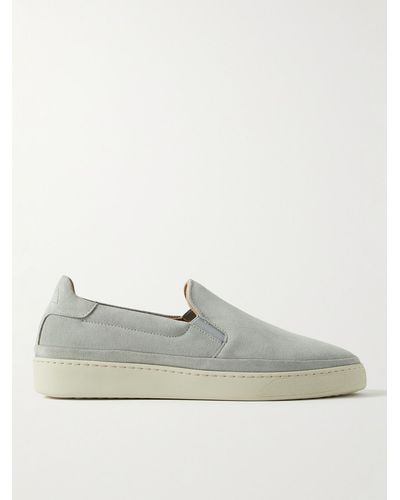 Mulo Suede Slip-on Trainers - Grey