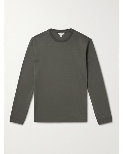 Club Monaco Maglia in jersey di cotone Refined - Verde