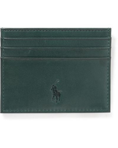 Polo Ralph Lauren Logo-embossed Leather Cardholder - Green