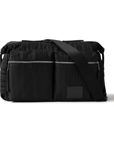 Paul Smith Leather-trimmed Shell-jacquard Messenger Bag - Black