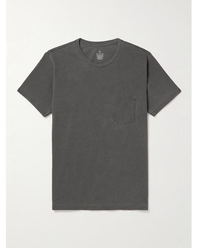 Save Khaki T-shirt in jersey di cotone tinta in capo - Grigio