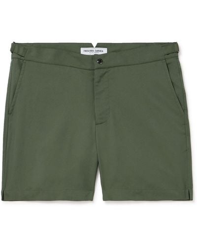 Frescobol Carioca Rio Slim-fit Mid-length Recycled Swim Shorts - Green