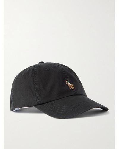 Polo Ralph Lauren Logo-embroidered Cotton-twill Baseball Cap - Black