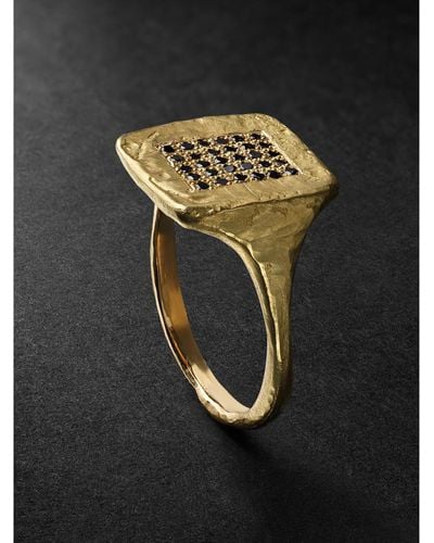Elhanati Tokyo Ring aus Gold mit Diamanten - Schwarz