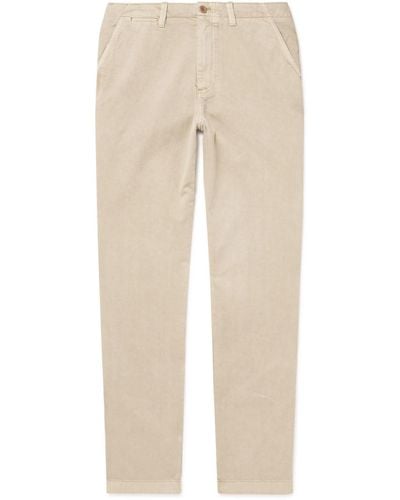 Outerknown Nomad Slim-fit Straight-leg Garment-dyed Organic Cotton Pants - Natural
