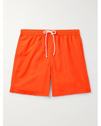 Anderson & Sheppard Straight-leg Mid-length Swim Shorts - Orange