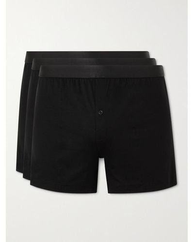 CDLP Three-pack Slim-fit Stretch-lyocell Boxer Shorts - Black