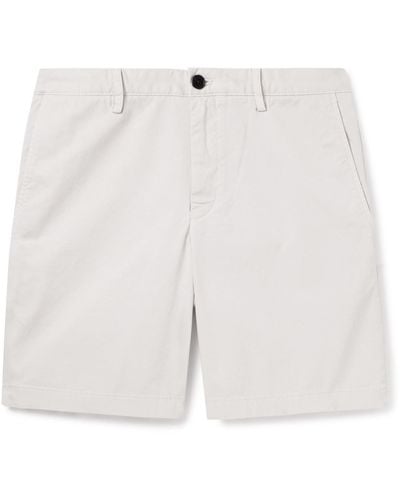 Theory Zaine Straight-leg Stretch-cotton Chino Shorts - White