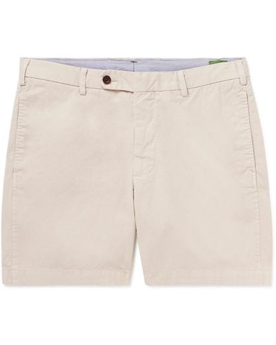 Sid Mashburn Straight-leg Garment-dyed Cotton-twill Shorts - Natural