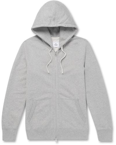 Reigning Champ Slim-fit Mélange Loopback Cotton-jersey Zip-up Hoodie - Gray