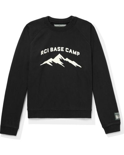 Reese Cooper Base Camp Printed Cotton-jersey Sweatshirt - Black