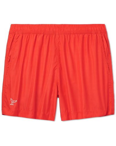 La Paz Slim-fit Mid-length Embroidered Recycled Swim Shorts