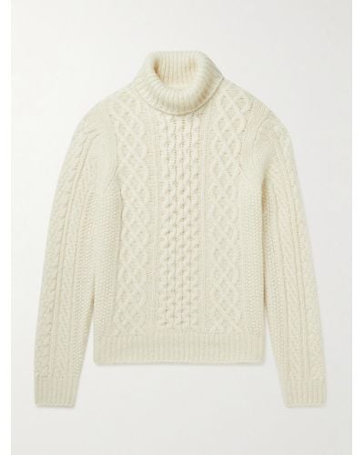 Alex Mill Cable-knit Rollneck Jumper - Natural