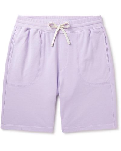 Altea Barkley Straight-leg Cotton-jersey Drawstring Bermuda Shorts - Purple