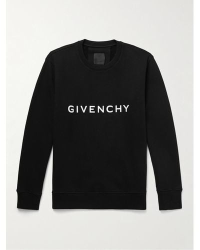Givenchy Logo-print Cotton-jersey Sweatshirt - Black