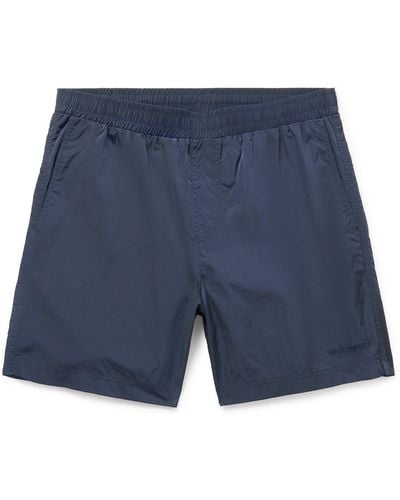 NN07 Warren 1442 Straight-leg Mid-length Recycled Swim Shorts - Blue