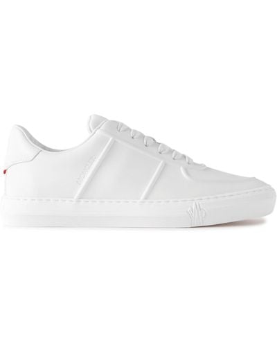 Moncler Neue York Logo-appliquéd Leather Sneakers - White