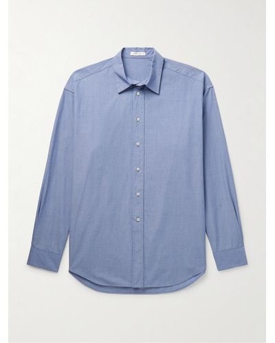 The Row Camicia in popeline di cotone Miller - Blu