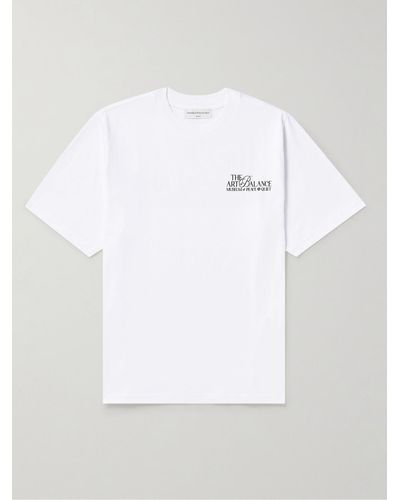 Museum of Peace & Quiet T-shirt in jersey di cotone con logo Art of Balance - Bianco
