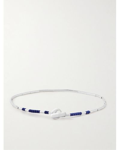 Miansai Lani Armband aus Silber mit Zierperlen aus Lapislazuli - Natur