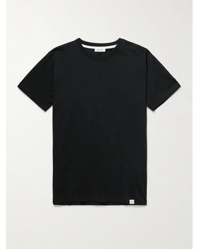 Norse Projects Niels Logo-Print Organic Cotton-Jersey T-Shirt - Nero