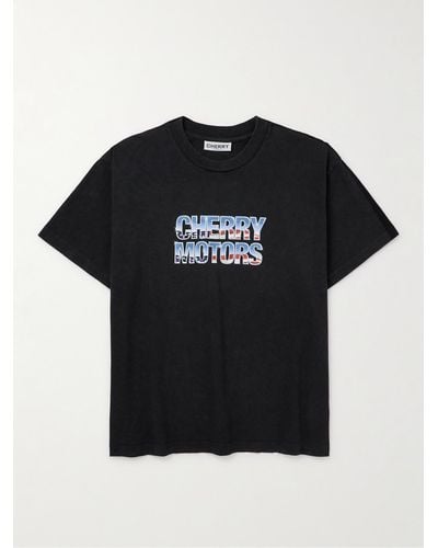 CHERRY LA Maglia in jersey di cotone con logo - Nero