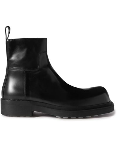 Bottega Veneta Ben Leather Boots - Black