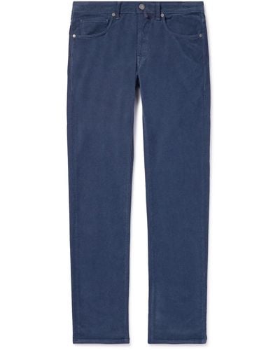 Incotex Slim-fit Cotton-blend Corduroy Pants - Blue